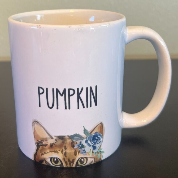 PUMPKIN the Green Eyed Cat Peeking Out at You ~ Ceramic Coffee Mug ~ Kitten - Picture 6 of 9